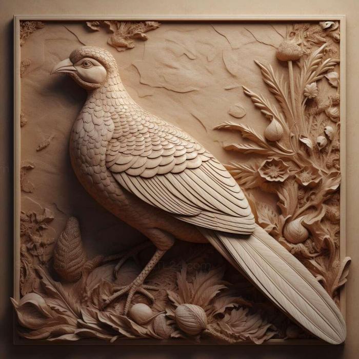 Nature and animals (st pheasant 4, NATURE_2956) 3D models for cnc